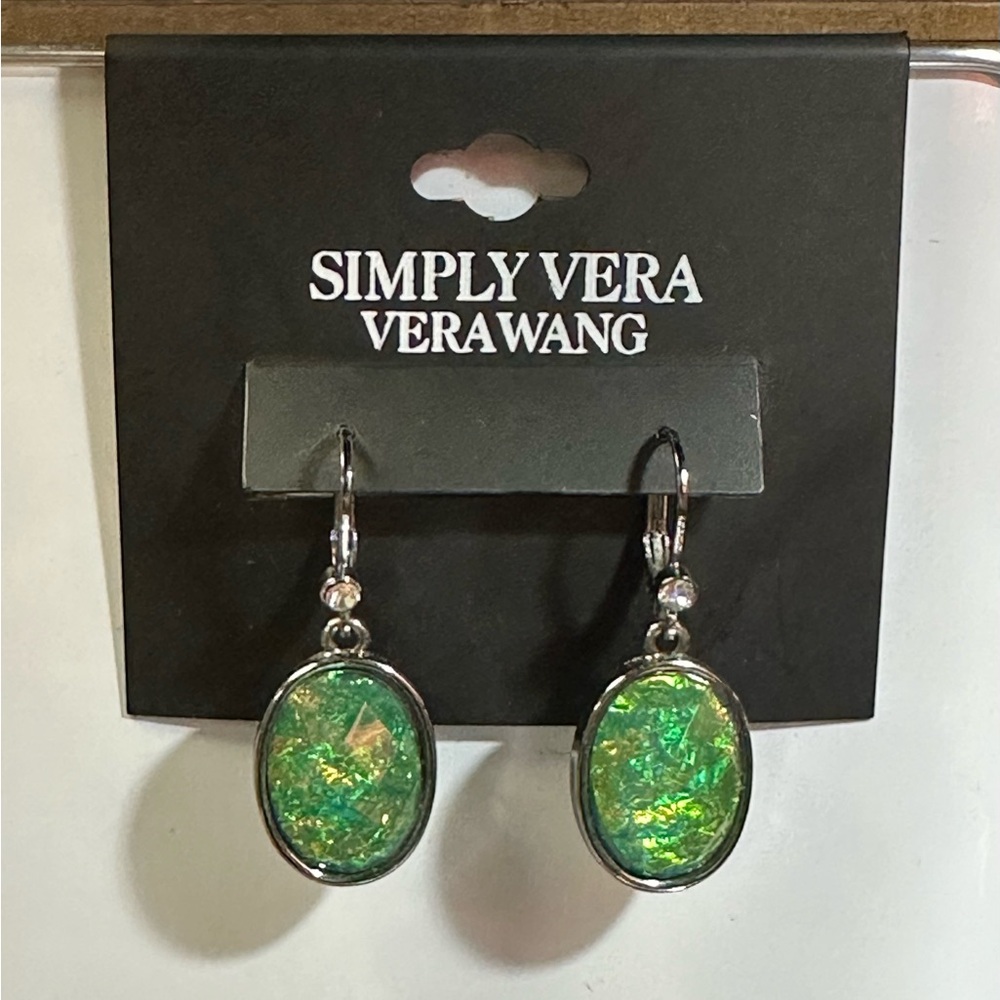 Simply Vera Wang Iridescent Oval Drop Earrings